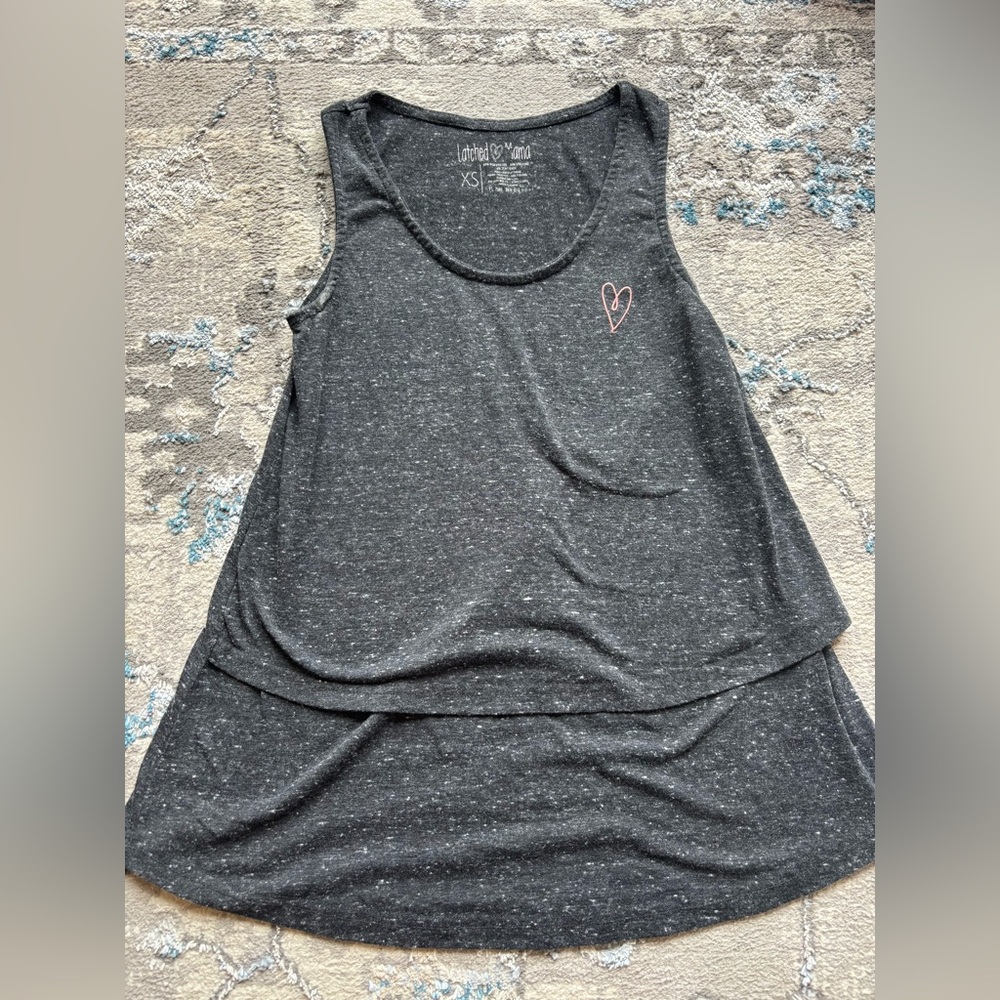 Latched Mama Charcoal Tank Top - XS
